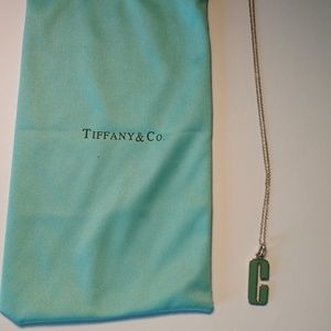 Tiffany & Co Sterling Silver & Enamel Letter " C "